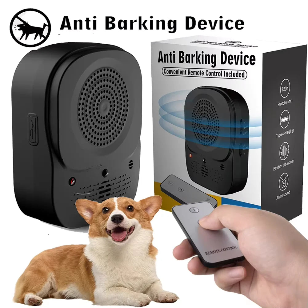 Ultrasonic Dog Barking Control Device – 4-Level Adjustable Anti-Bark Trainer | Safe & Effective Bark Deterrent for Small, Medium & Large Dogs