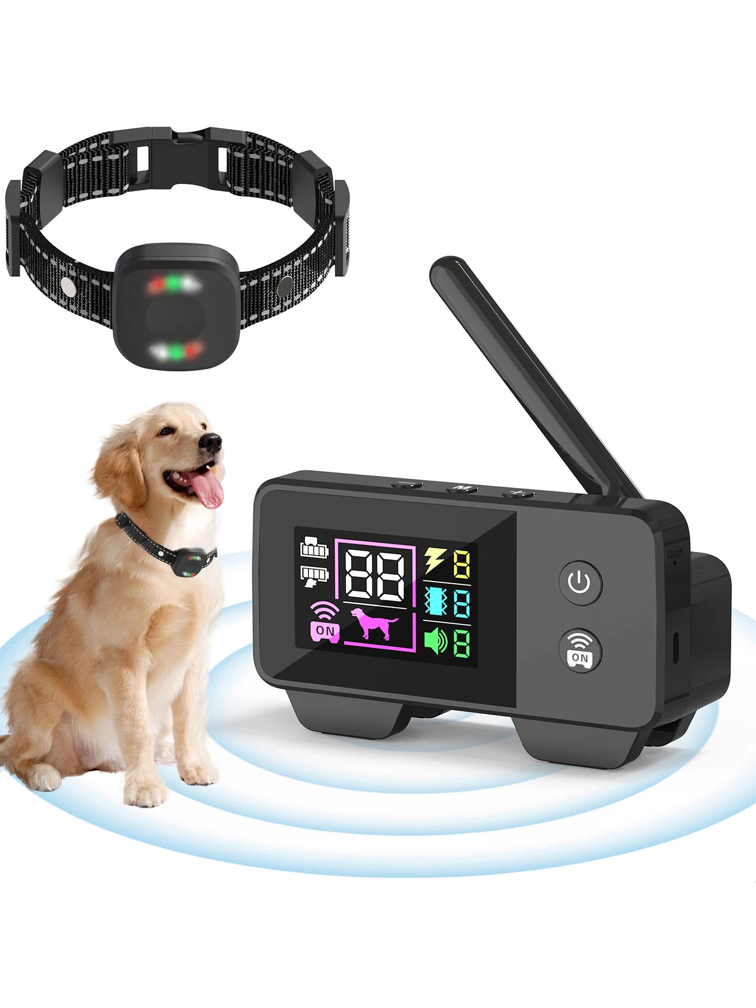 Wireless Dog Fence System – 200m Rechargeable Electric Collar with Beep & Shock Training Modes