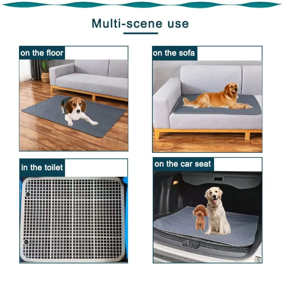 Reusable Dog Pee Pad Blanket – Absorbent Washable Training Pad & Bed Protector for Pets