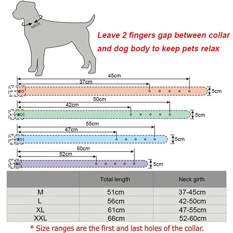 Adjustable Wide Rivet Dog Collar – Durable PU Leather Collar for Medium & Large Dogs | Protective Pet Neckwear