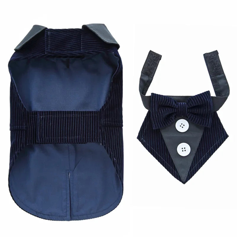 Luxury Dog Tailcoat Suit – Formal Wedding Outfit for Small Dogs (Chihuahua, Maltese, Yorkie)