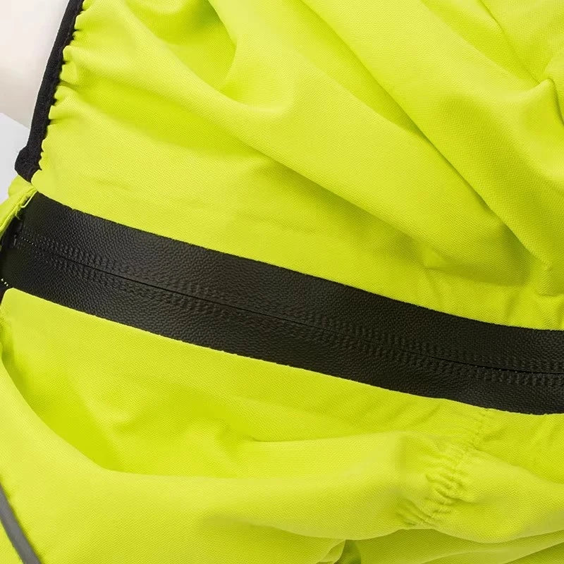 Waterproof Reflective Dog Raincoat – Red All-Weather Jacket for Large Dogs