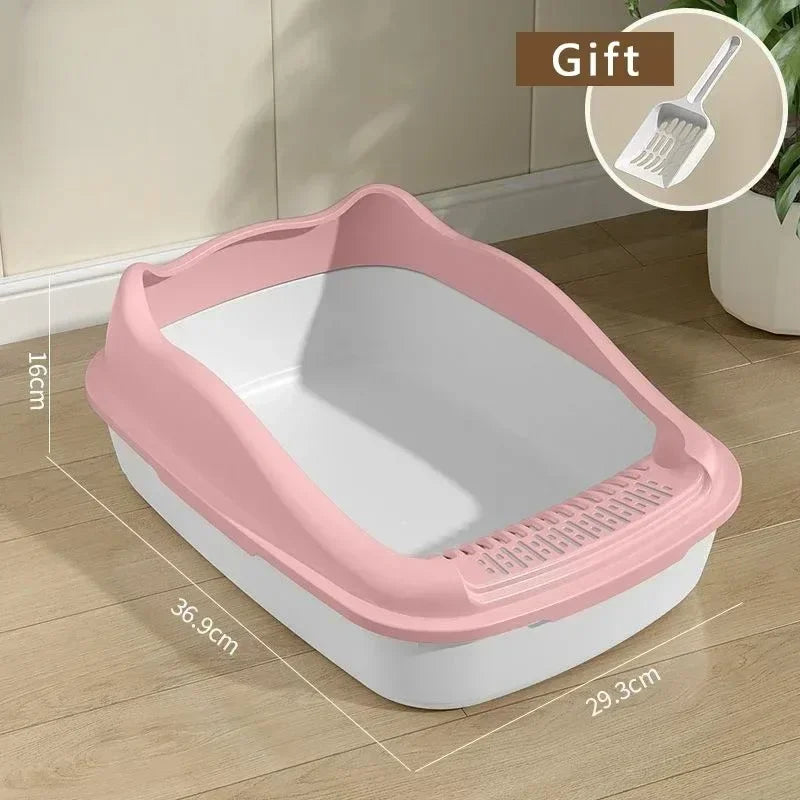 Small Cat Litter Box – Compact Pet Sandbox for Kittens with Anti-Splash Design