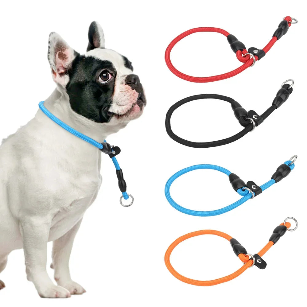 Dog Slip Collar – No-Pull Training Martingale Collar with Adjustable Stopper