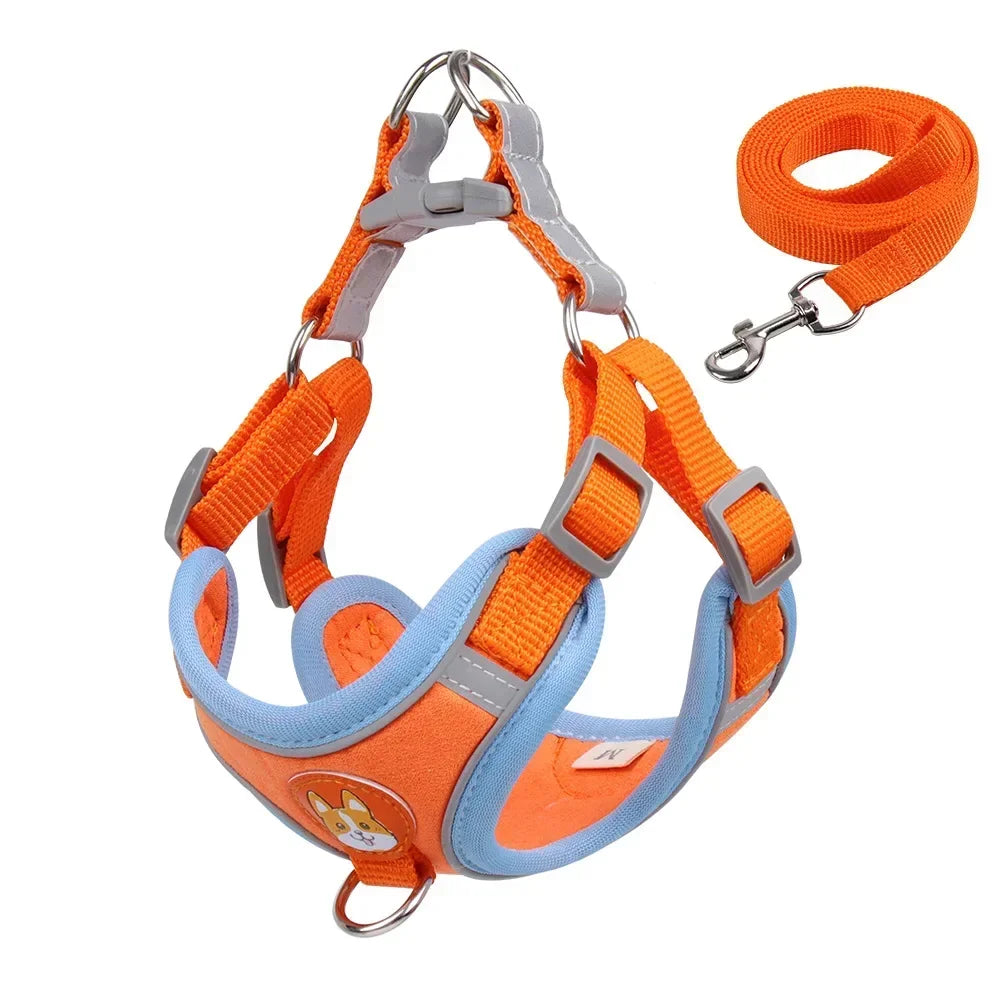 No Pull Harness & Leash Set – Adjustable Reflective Pet Vest for Small Dogs & Cats