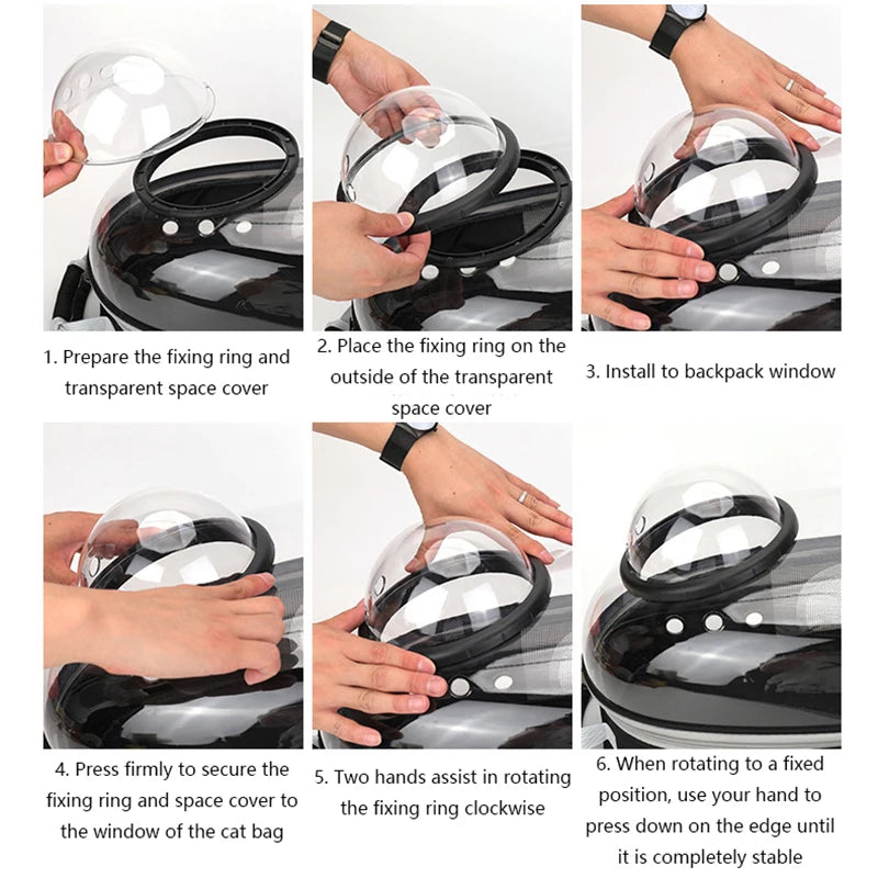 Pet Capsule Backpack – Transparent Cat & Dog Carrier Bag