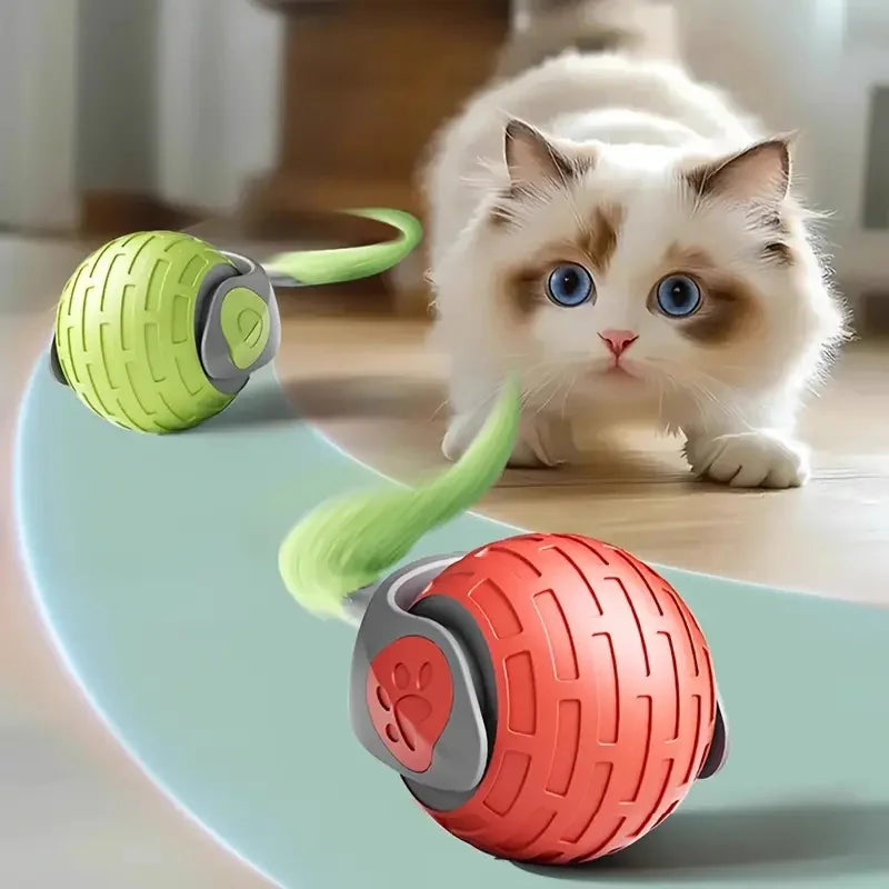 Smart Interactive Cat Toy Ball – USB Rechargeable Rolling Teaser