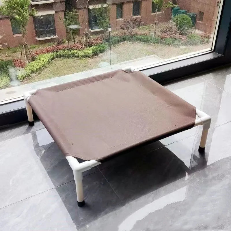 Pet Camping Bed – Elevated Folding Dog Hammock with Removable Washable Cover