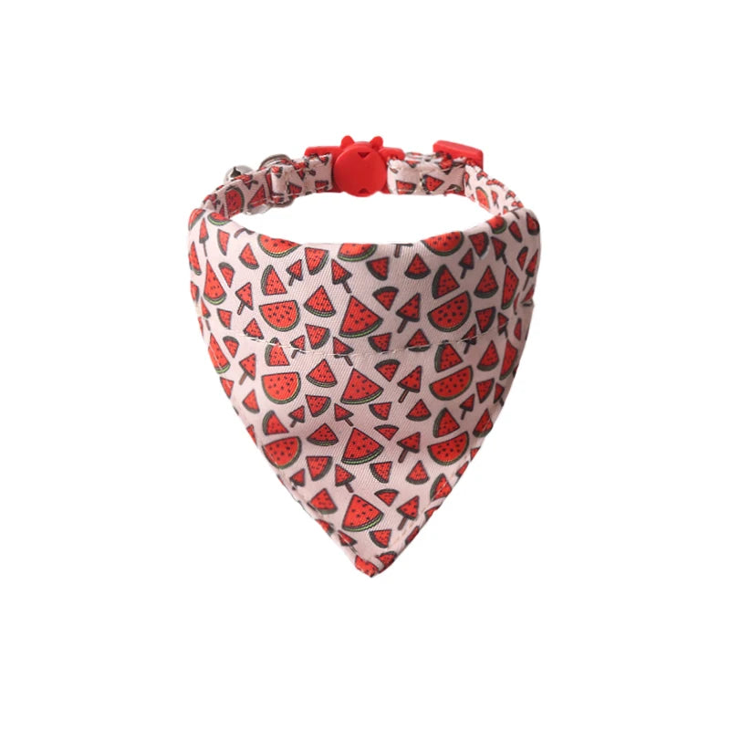 Fruit Tuxedo Bow Tie Pet Collar – Quick-Release Bandana Bowknot for Cats & Small Dogs