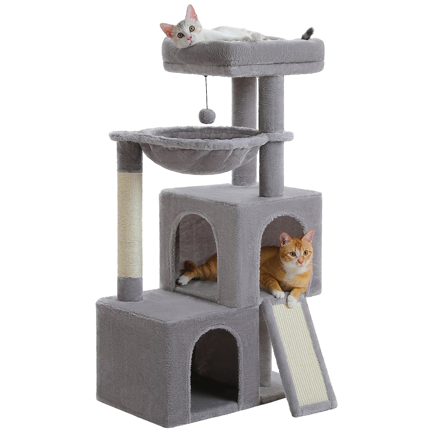 Luxury Cat Tree – Multi-Level Tower with Condos, Hammock & Scratching Posts