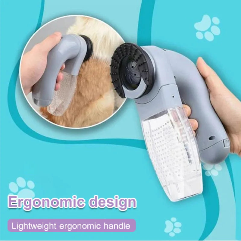 Portable Pet Vacuum Cleaner – Dual-Purpose Electric Hair Remover & Massage Grooming Tool for Cats & Dogs