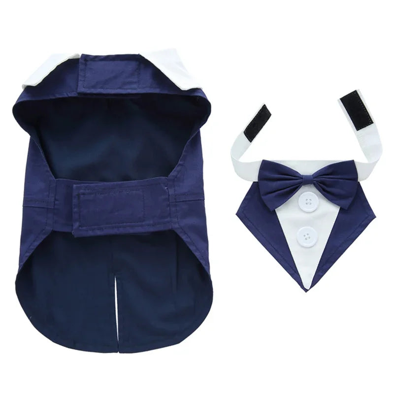 Luxury Dog Tailcoat Suit – Formal Wedding Outfit for Small Dogs (Chihuahua, Maltese, Yorkie)