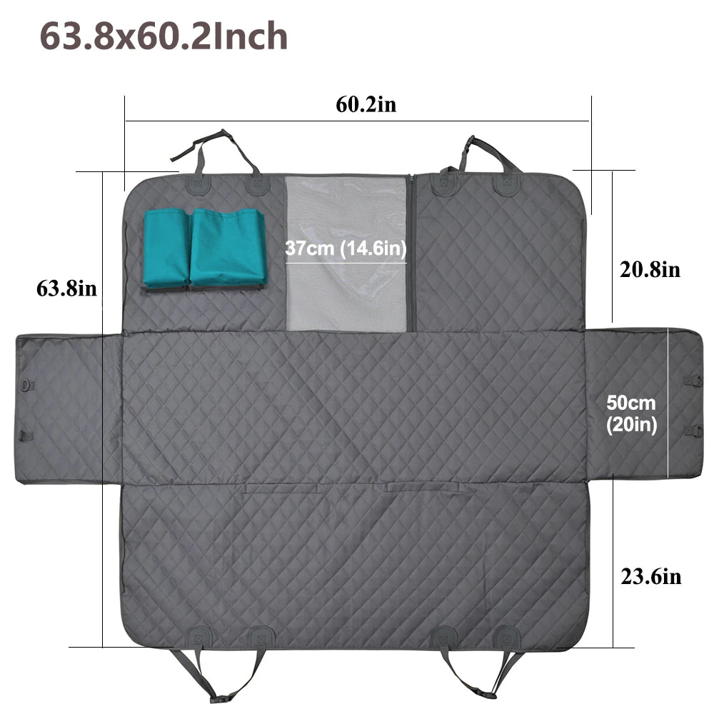 PETRAVEL Dog Car Seat Cover – Waterproof Rear Seat Hammock Protector | Pet Travel Safety Carrier Mat for Dogs