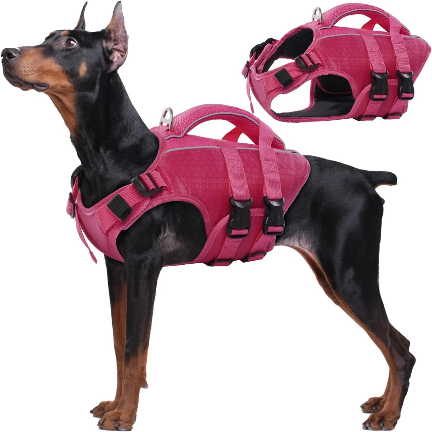 Adjustable High-Flotation Dog Life Jacket – Lightweight & Durable for All Sizes