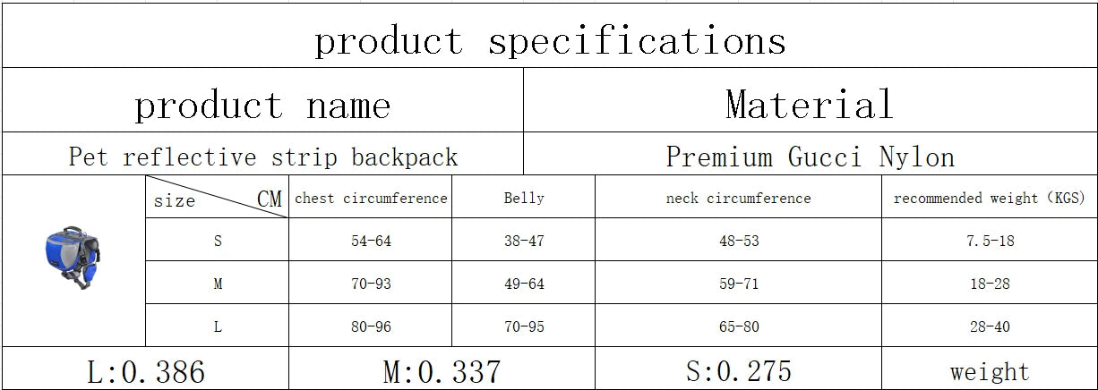 Portable Dog Training Backpack – Reflective Travel Snack Storage Bag