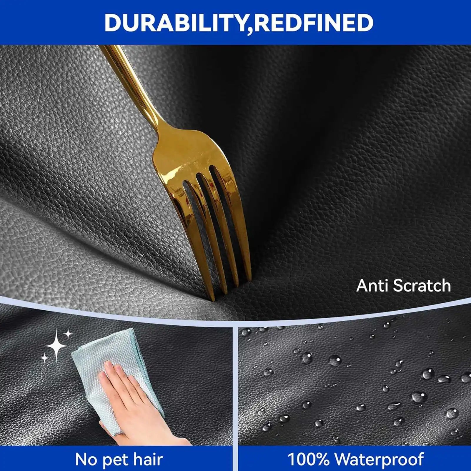 Dog Car Seat Cover – 60x30 inch Leather Protector Mat | Waterproof, Anti-Scratch Travel Cushion for Small, Medium & Large Dogs