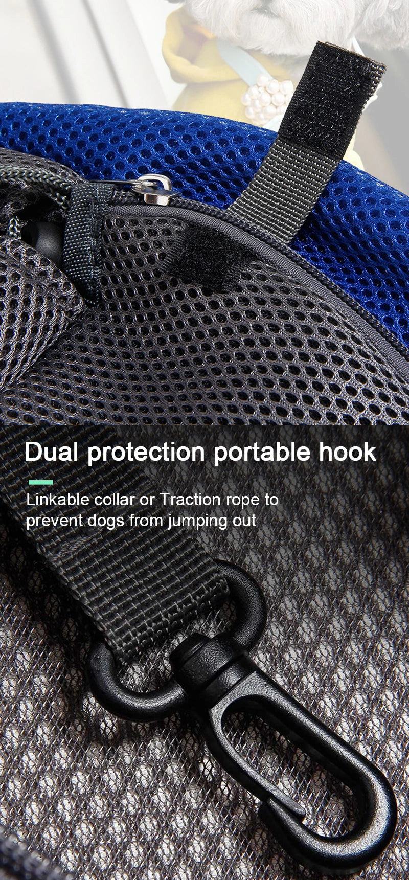 Pet Carrier Sling Backpack – Travel Shoulder Tote with Breathable Mesh for Small Dogs & Cats
