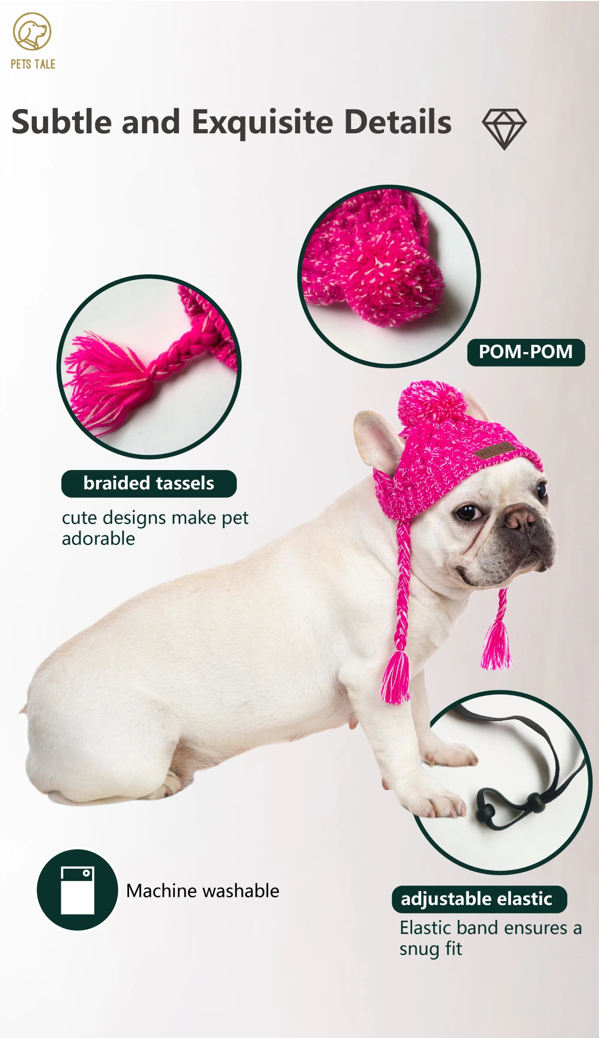 Winter Knitted Dog Hat – Warm, Windproof Pet Headwear