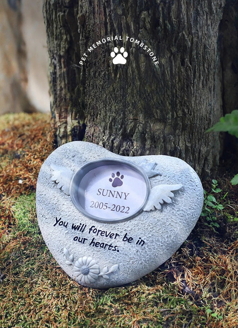 Pet Memorial Gifts for Dogs Cat, Pet Grave Markers with Photo Frames, Loss of Dog Sympathy Gift, Death Sympathy Bereavement
