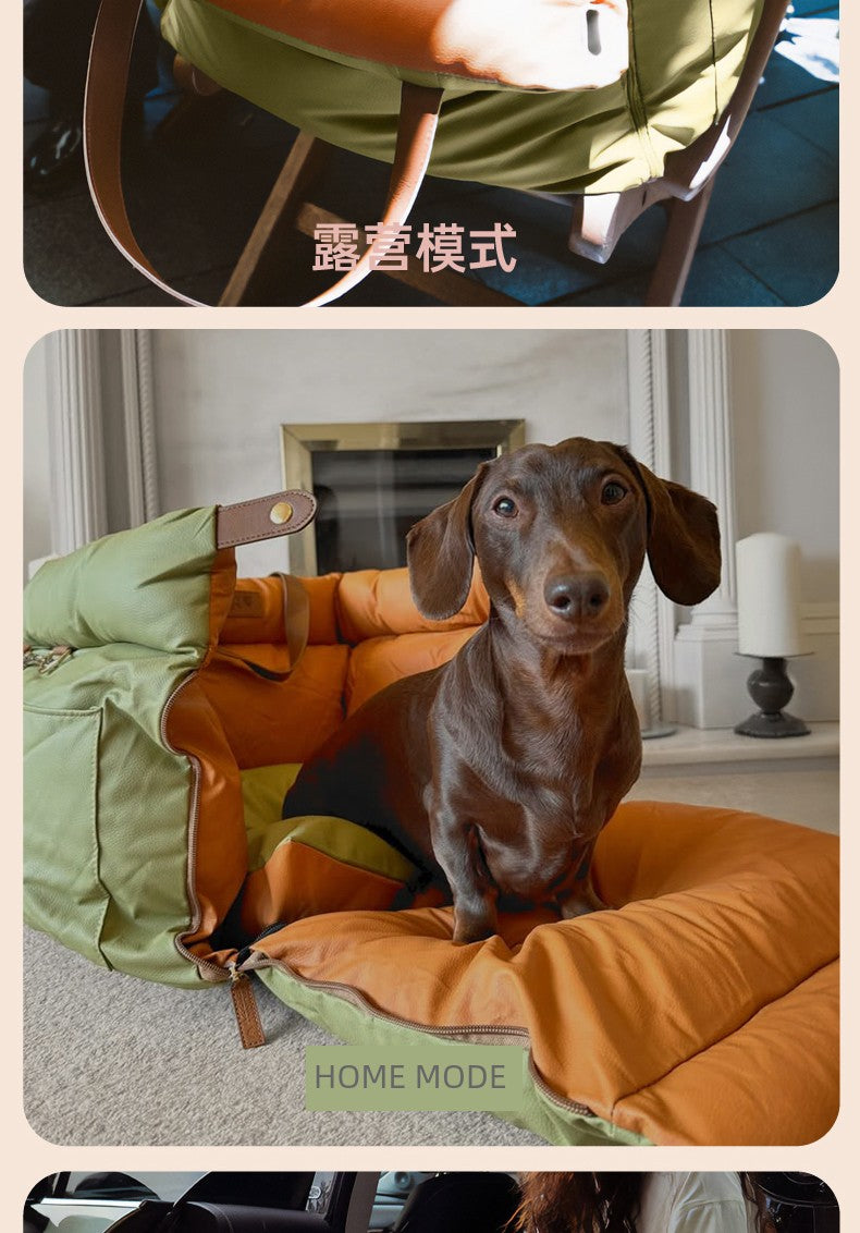 Kyjen Pet Car Seat – Portable Dog & Cat Travel House with Cushion for Car Safety & Comfort