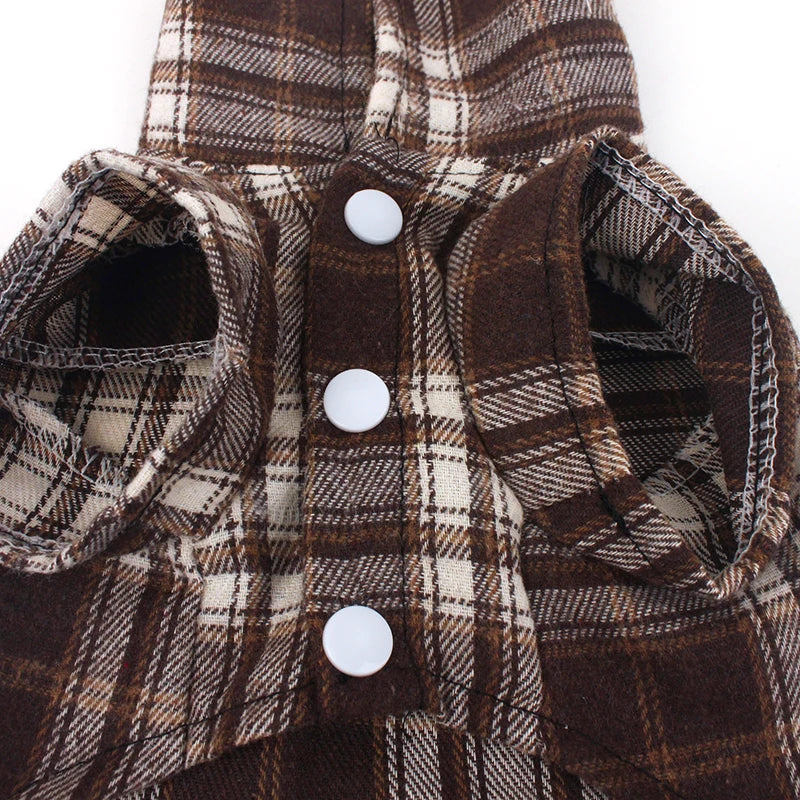 British Plaid Summer Dog Shirt – Lightweight Vest for Small Dogs