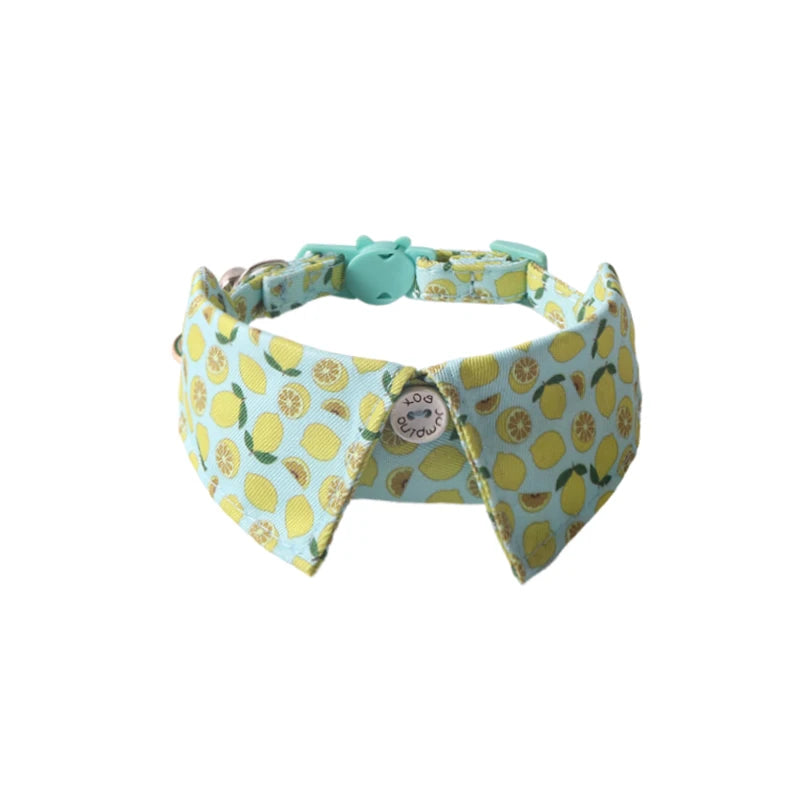 Fruit Tuxedo Bow Tie Pet Collar – Quick-Release Bandana Bowknot for Cats & Small Dogs