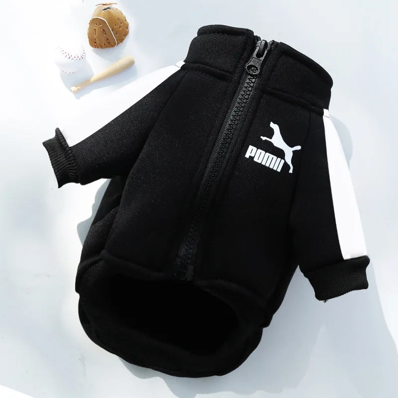 Baseball Dog Jacket – Winter Coat for Small & Medium Dogs