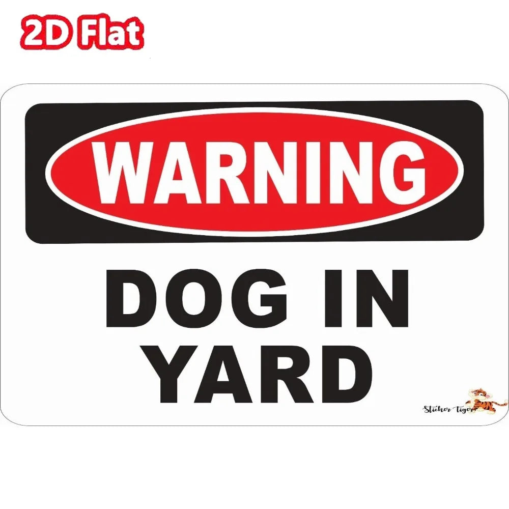 🐕‍🦺 "WARNING DOG IN YARD" – Durable Aluminum Metal Sign