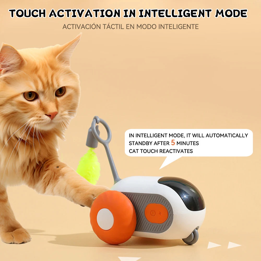 Smart Interactive Cat Toy Car – Automatic Rolling Remote Control Ball Toy