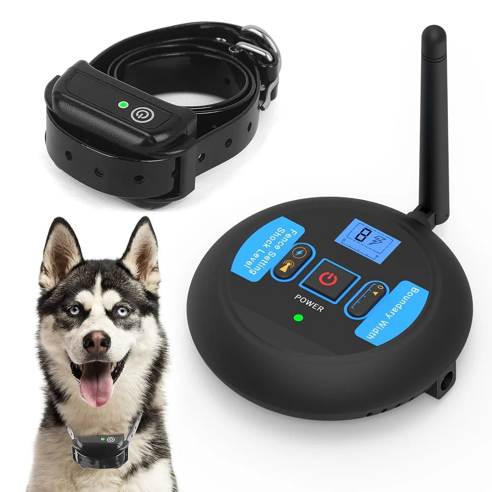 Wireless Dog Fence System – 200m Rechargeable Electric Collar with Beep & Shock Training Modes