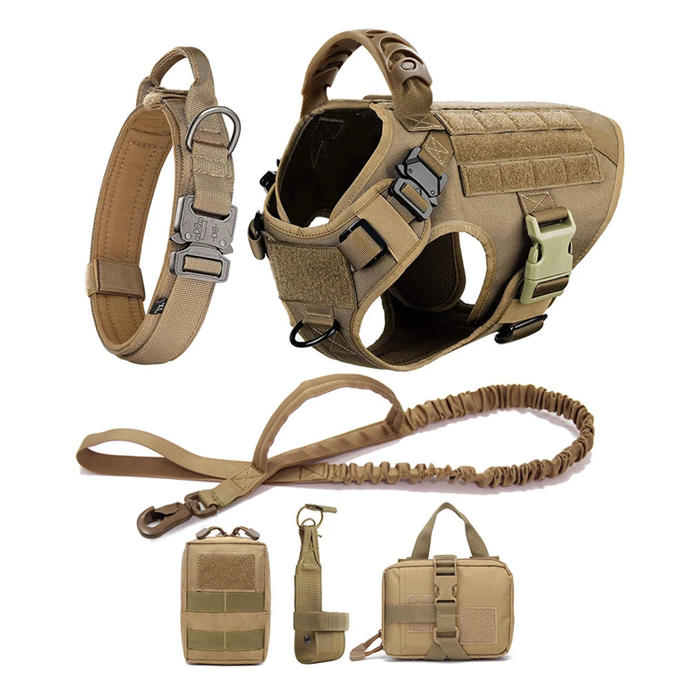 Large Dog Harness & Leash Set – Training Vest for German Shepherds, Malinois & Big Dogs
