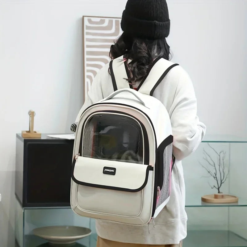Cat & Dog Space Capsule Carrier Backpack – Breathable Portable Travel Bag