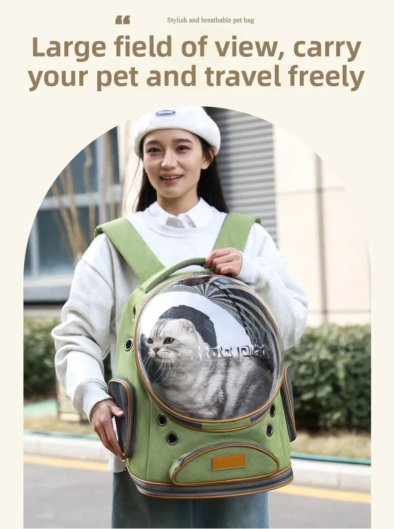 Cat Backpack Carrier – Large Capacity Breathable Space Capsule