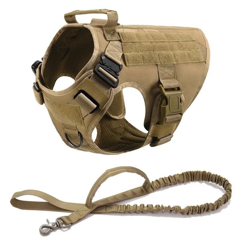 Tactical Dog Harness & Leash Set – Military-Grade Training Vest for All Breeds (German Shepherd, Golden Retriever & More)