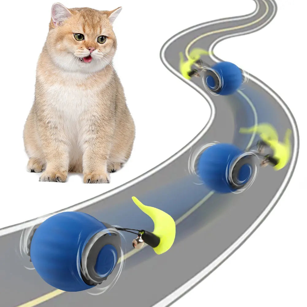 Interactive Cat Toy Ball – USB Rechargeable Automatic Rolling Self-Rotating Ball, Anti-Depression Toy for Indoor Cats