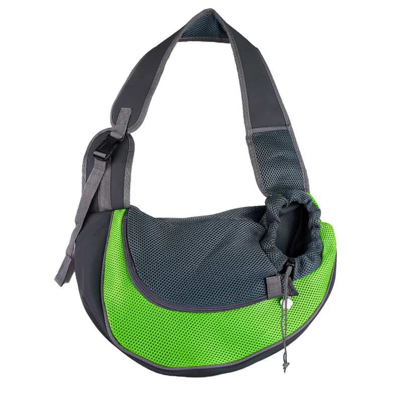 Pet Carrier Sling Backpack – Travel Shoulder Tote with Breathable Mesh for Small Dogs & Cats