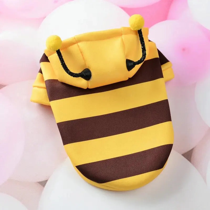 Bee Pet Hoodie – Autumn/Winter Costume for Dogs & Cats