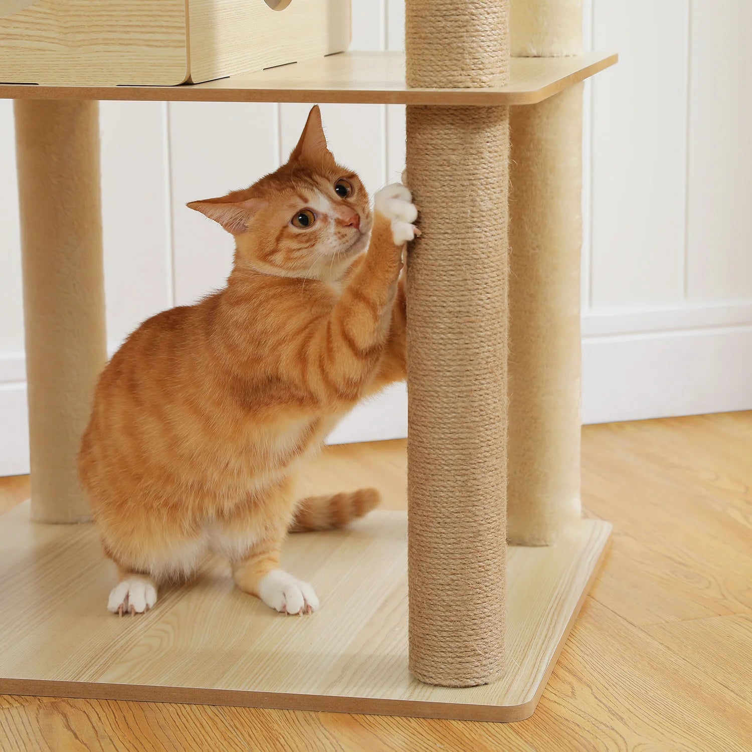 Multi-Level Cat Tree – Condo Tower with Hammock, Scratching Posts & Toys