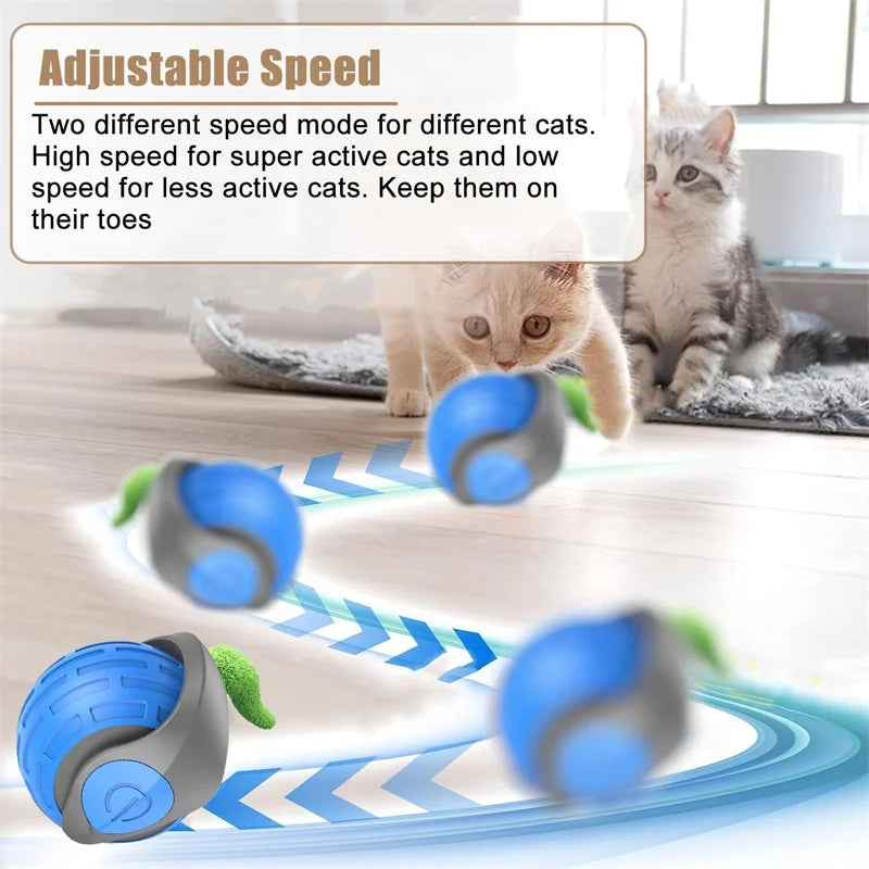 Smart Interactive Cat Toy Ball – USB Rechargeable Rolling Teaser