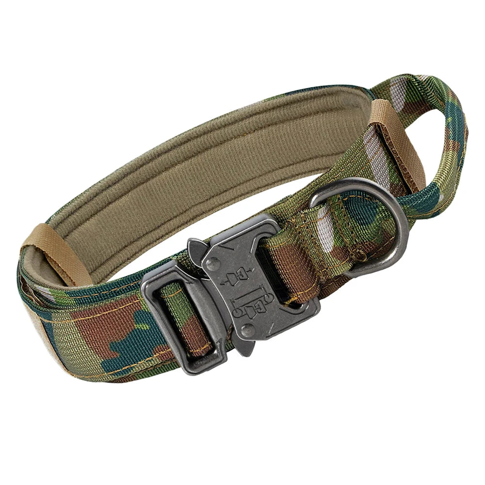 Tactical Dog Collar with Handle – Military Training Collar for Medium & Large Dogs
