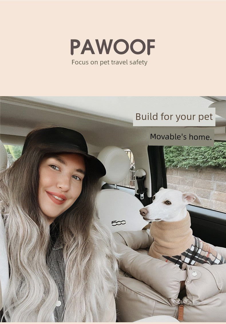 Kyjen Pet Car Seat – Portable Dog & Cat Travel House with Cushion for Car Safety & Comfort