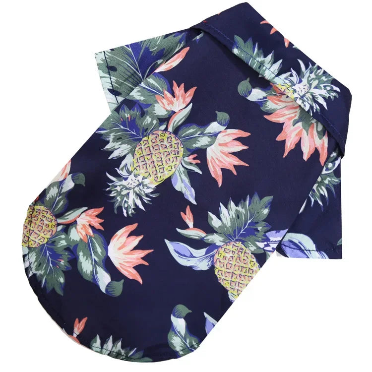 Hawaiian Style Summer Dog Shirt – Beach Vibes Pet Clothing for Small & Medium Dogs