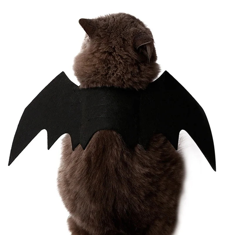 Halloween Bat Wings Costume – Funny Pet Harness Outfit for Dogs & Cats