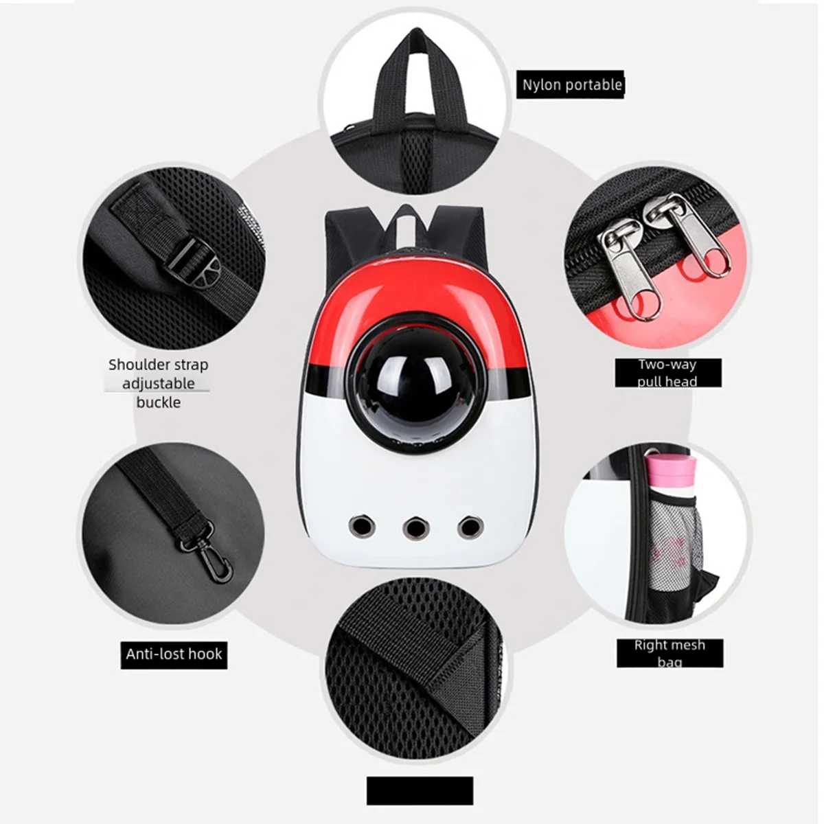 Space Capsule Pet Backpack – Large Capacity Breathable Cat & Dog Carrier Bag for Travel