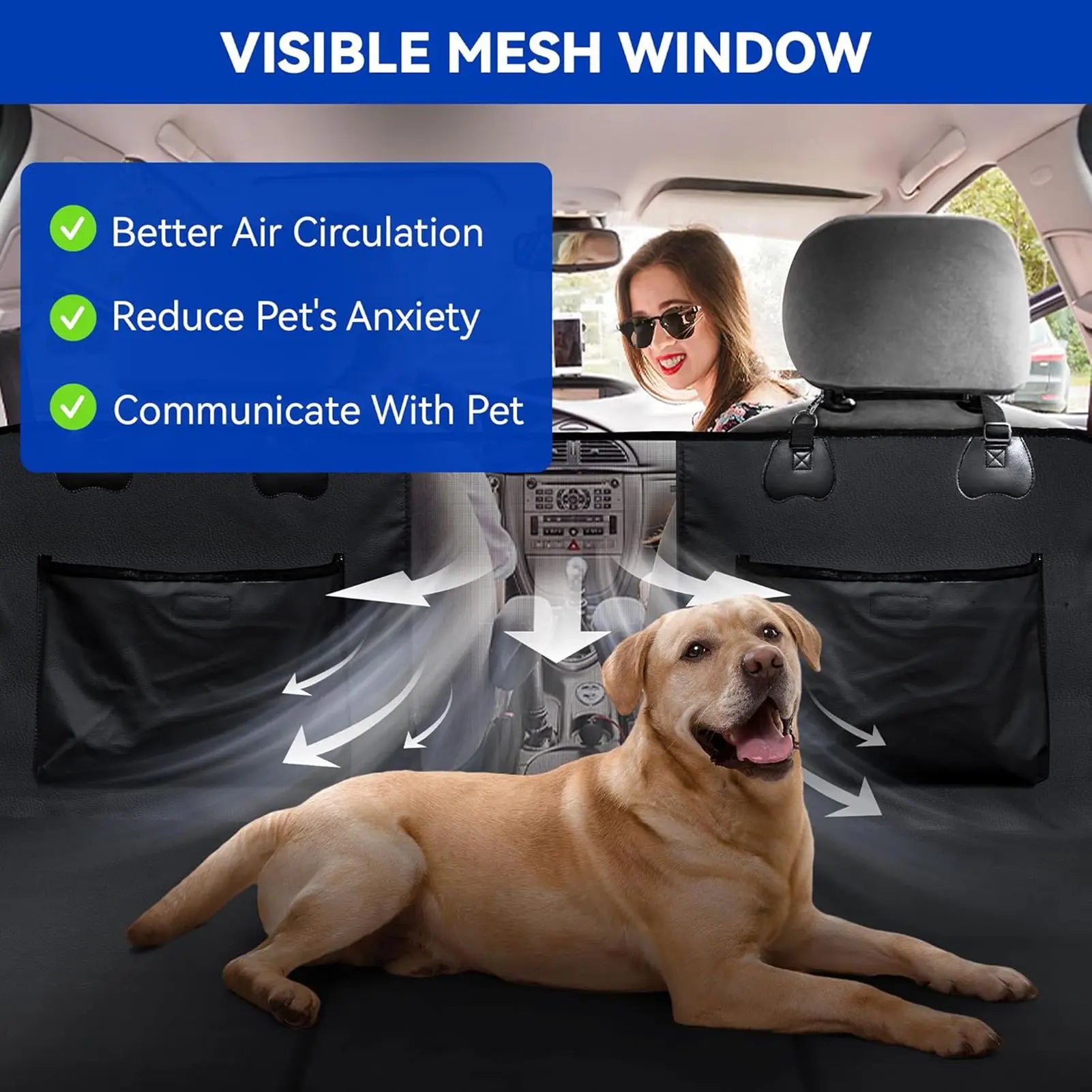 Dog Car Seat Cover – 60x30 inch Leather Protector Mat | Waterproof, Anti-Scratch Travel Cushion for Small, Medium & Large Dogs