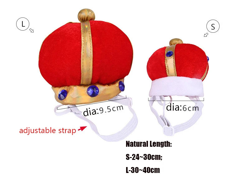Dog King Costume – Cloak & Hat Set for Medium & Large Dogs