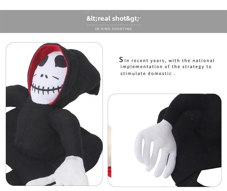 Halloween Death Rider Dog Costume – Adjustable Skeleton Rider Outfit for Cats & Dogs