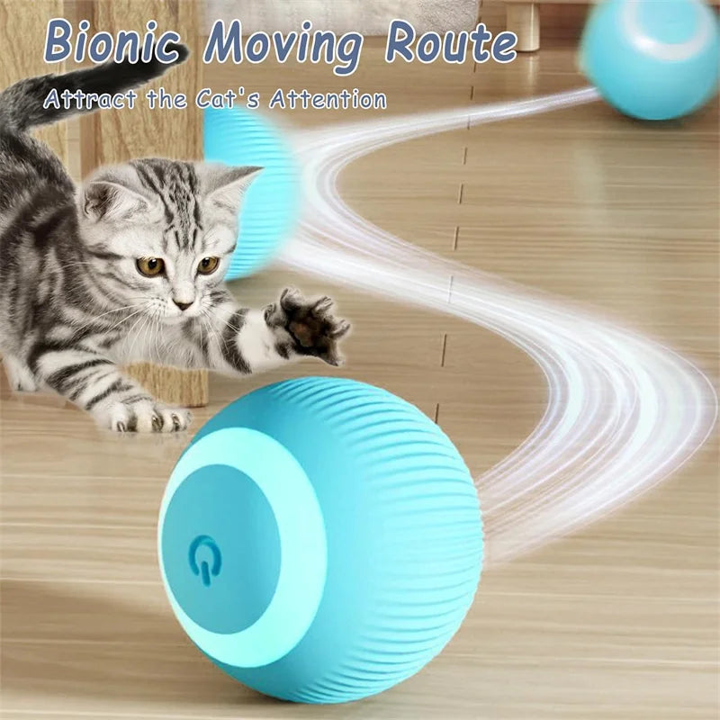 Smart Interactive Cat Toy Ball – USB Rechargeable Rolling Teaser