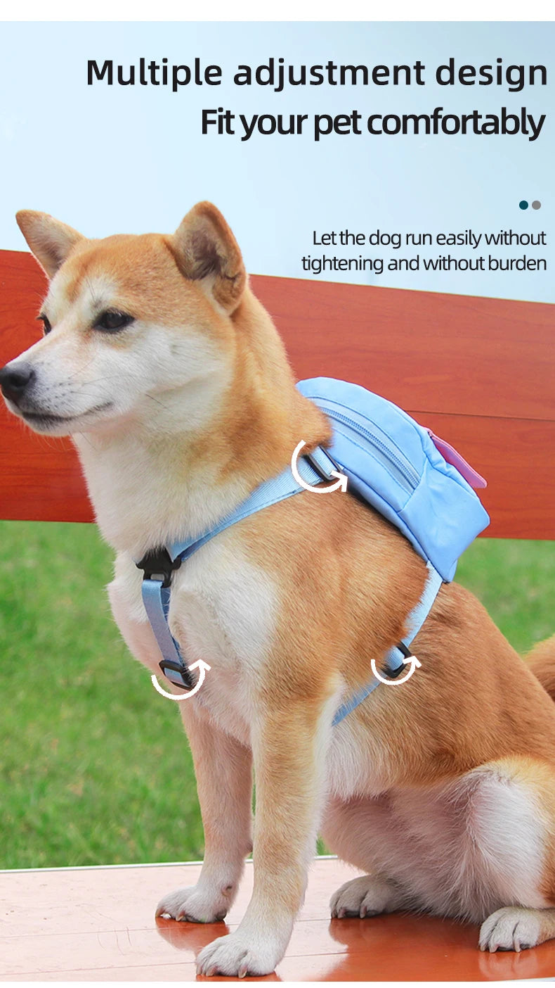 Dog Leash Backpack – Outdoor Travel Self-Leash Bag for Dogs