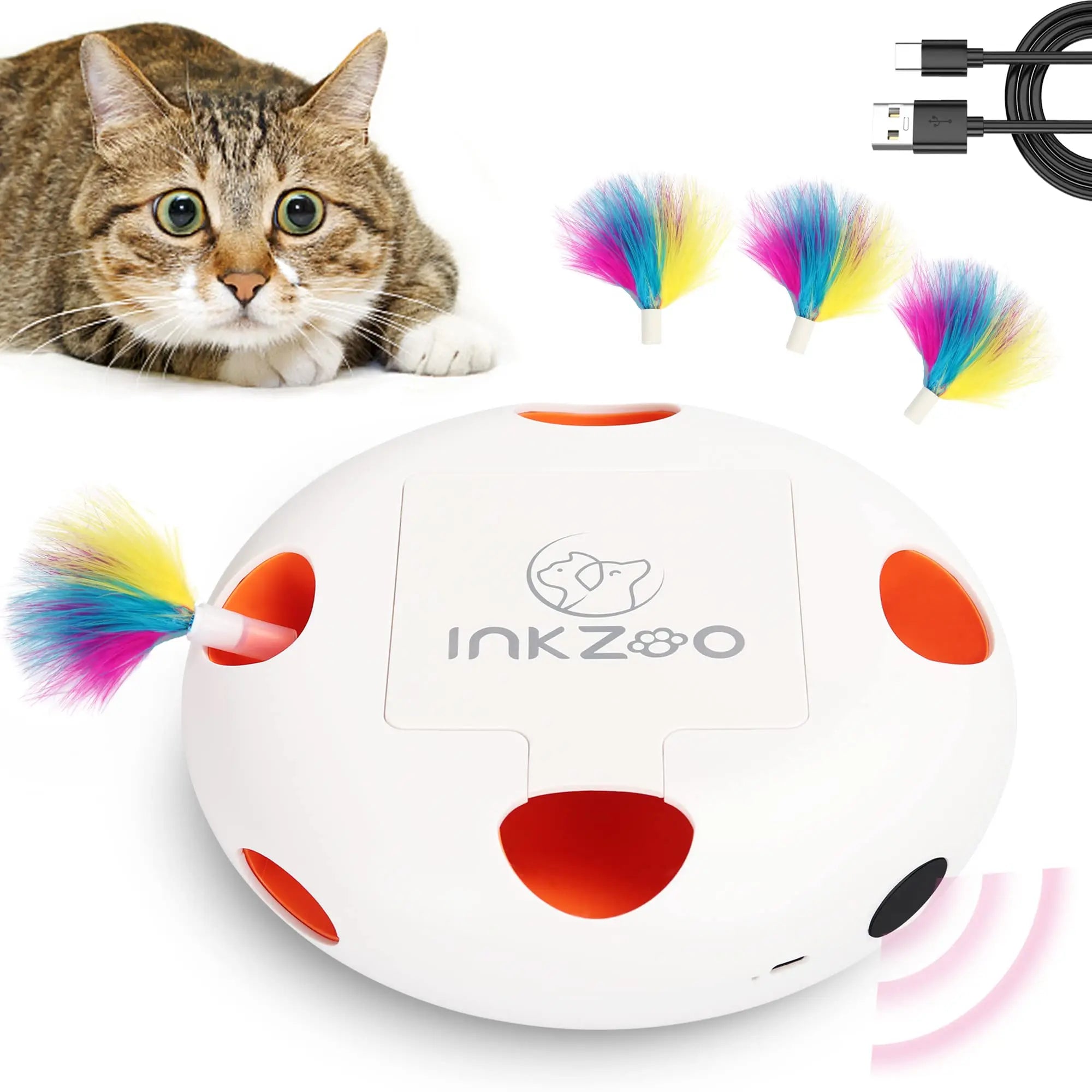INKZOO Smart Interactive Cat Toy – Automatic Whack-A-Mole for Indoor Cats